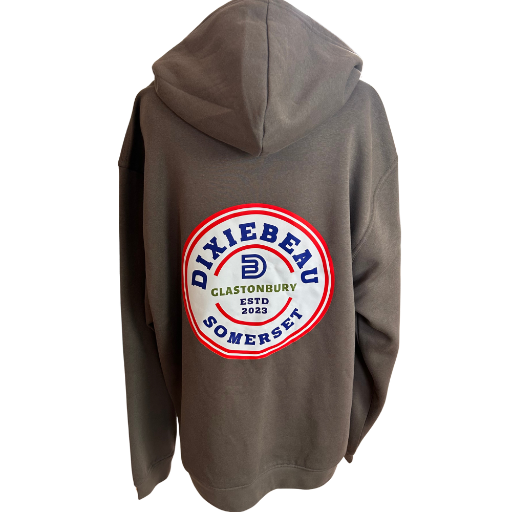 Steel Grey Retro Circle Hoodie
