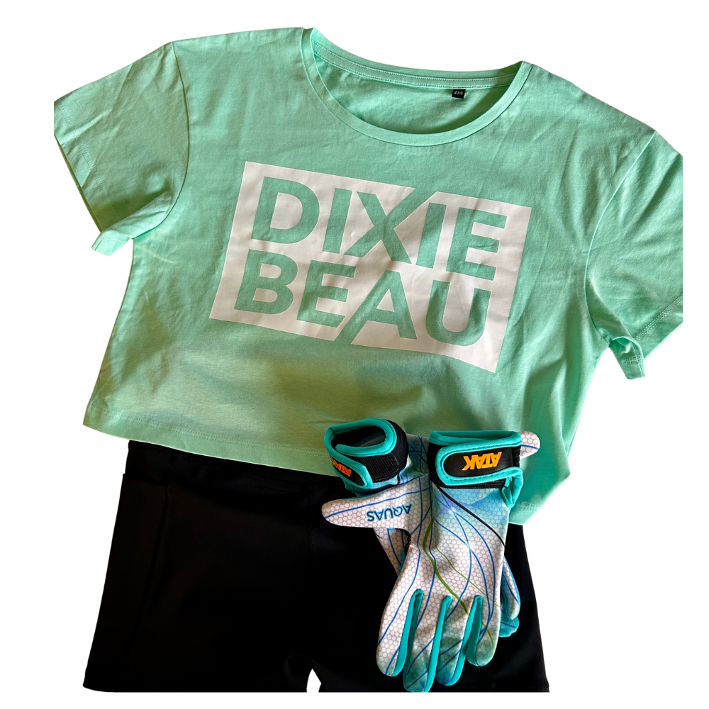 Dixie Beau Lime Green Cropped T-Shirt