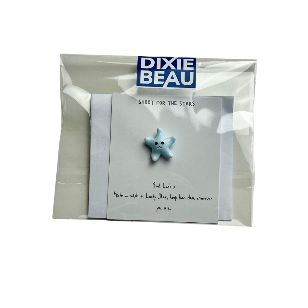Shoot For The Stars Good Luck Card - Blue