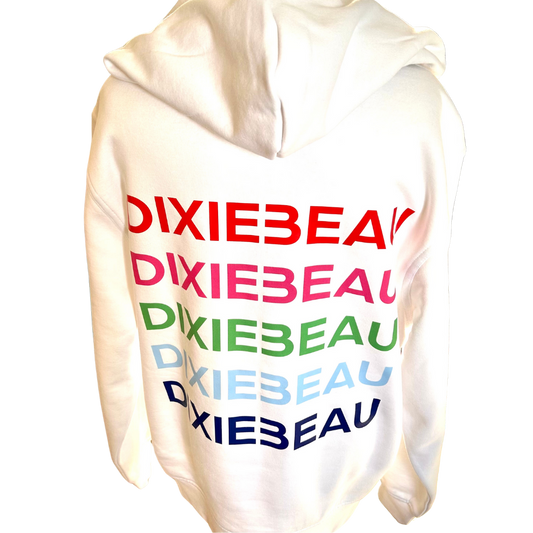 White Retro Dixie Beau Hoodie