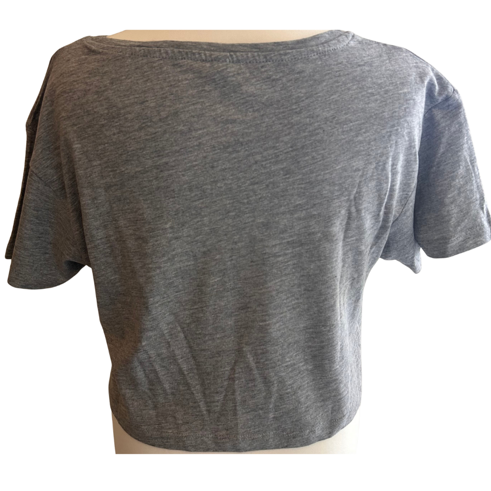 Dixie Beau Grey Cropped T-Shirt - Main Image