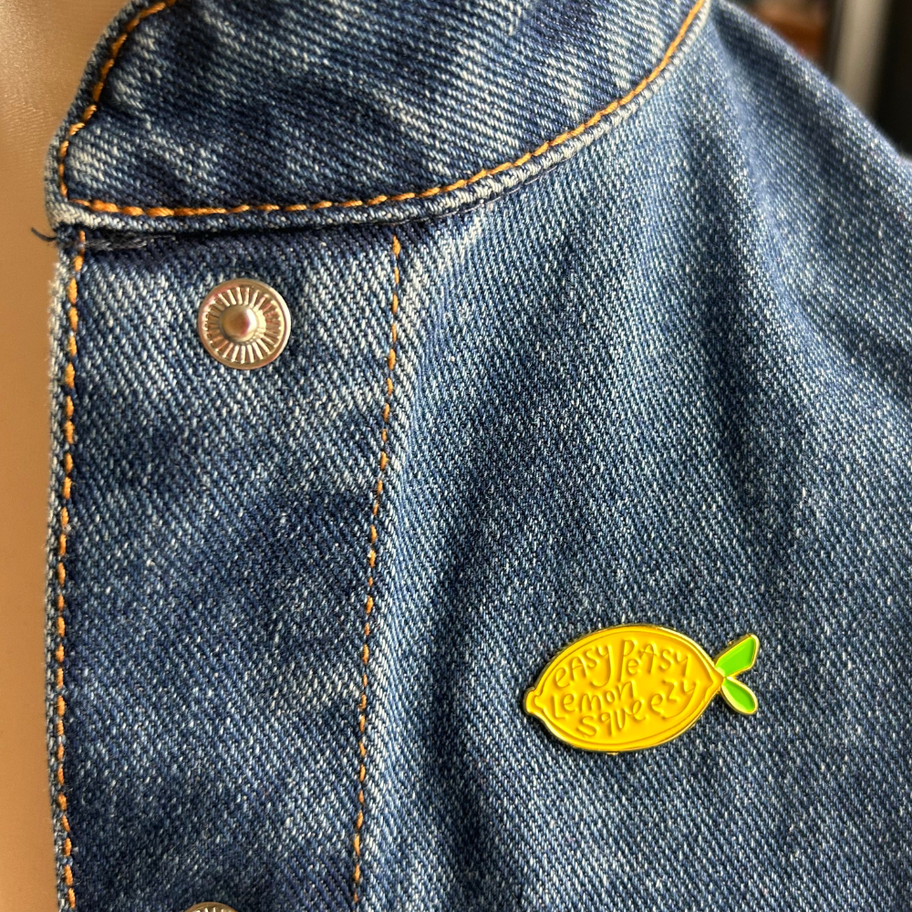 Easy Peasy Lemon Squeezy Enamel Pin Badge