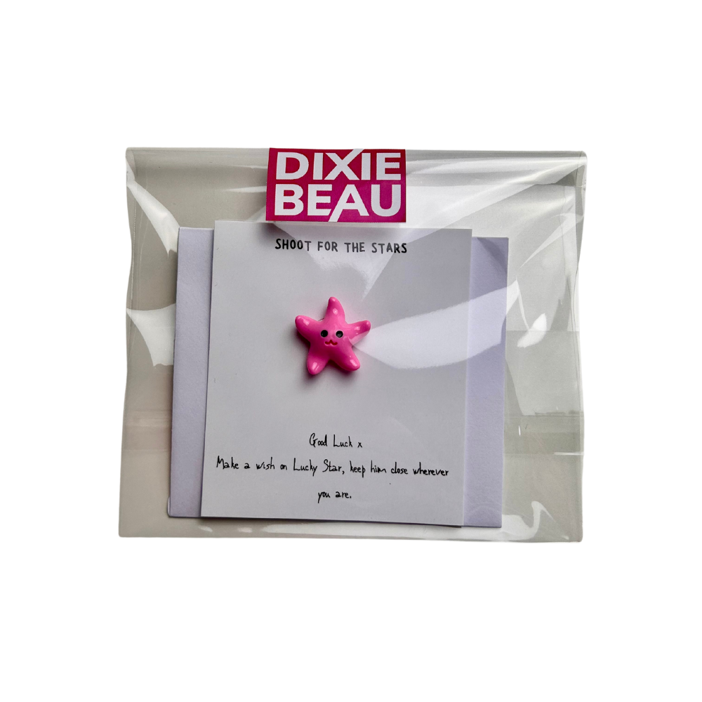 Shoot For The Stars Good Luck Card - Pink